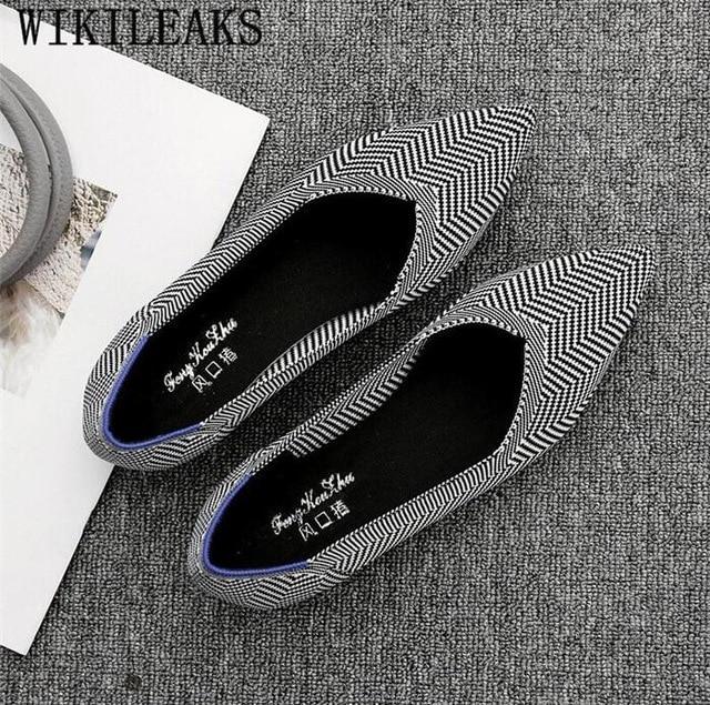 pointed toe women shoes luxury brand flat shoes