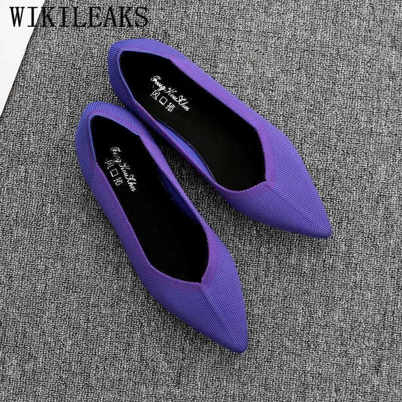 pointed toe women shoes luxury brand flat shoes