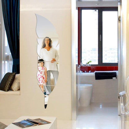 Peel and Stick Feather Mirror
