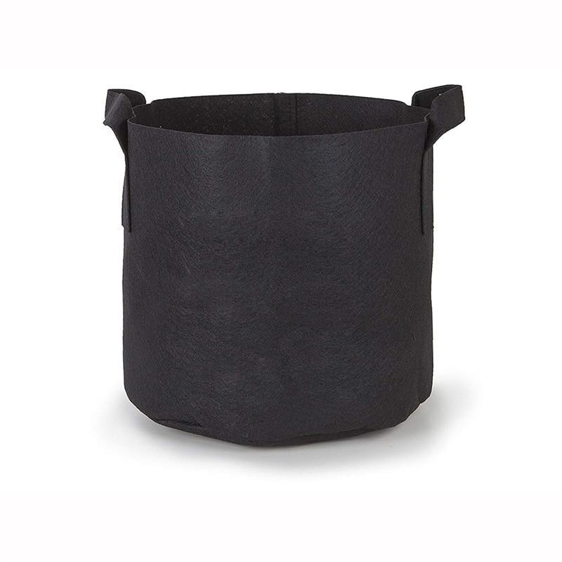 Aeration Black Fabric Pots with Handles Flower