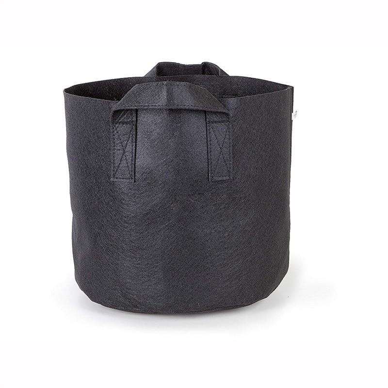 Aeration Black Fabric Pots with Handles Flower