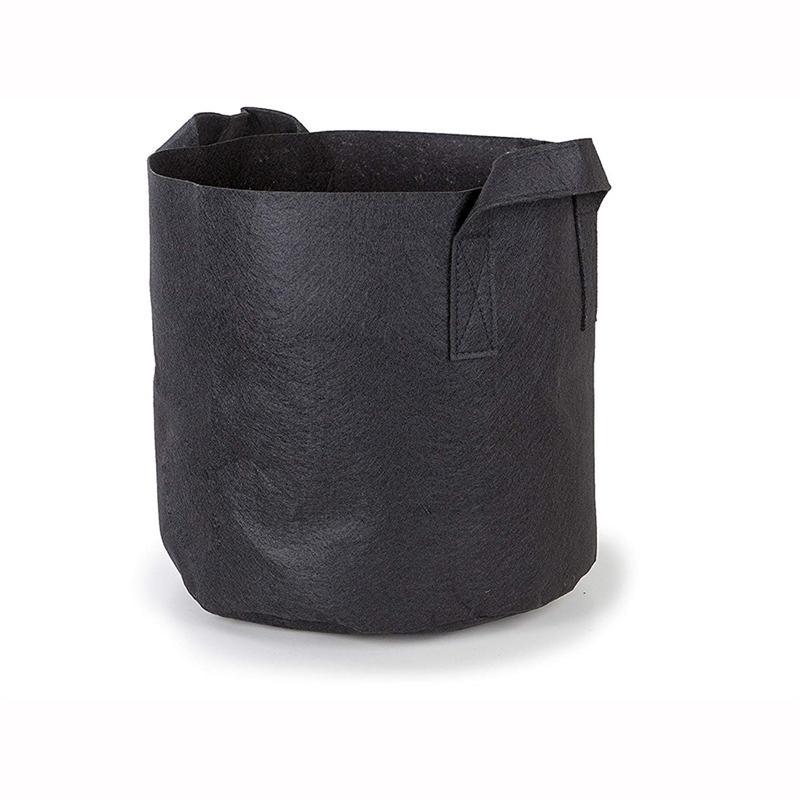 Aeration Black Fabric Pots with Handles Flower