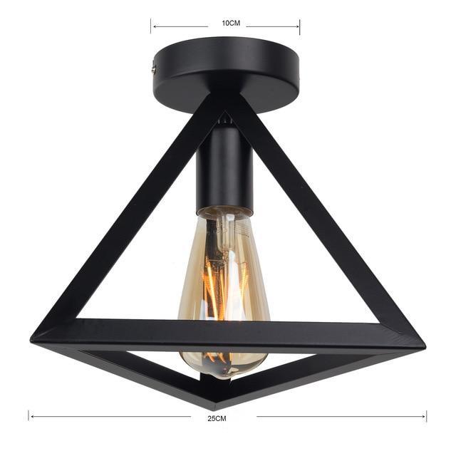 Vintage Iron Black Ceiling LED Light