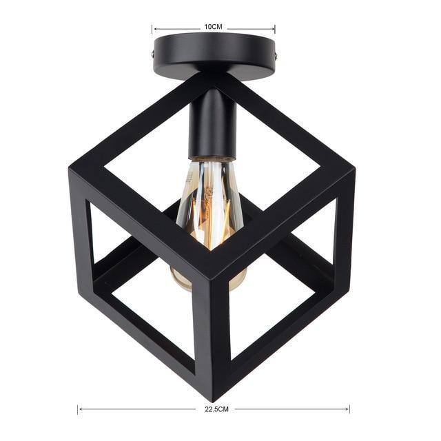 Vintage Iron Black Ceiling LED Light