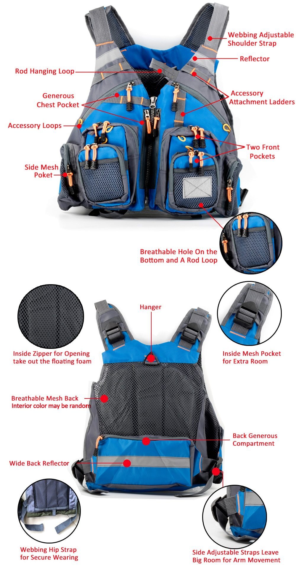 Sport Fishing Life Vest