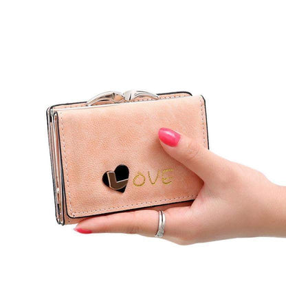 New Winter Fashion Trends Pumping Multi-card Position Two Fold Wallet lady Short Zipper Holder