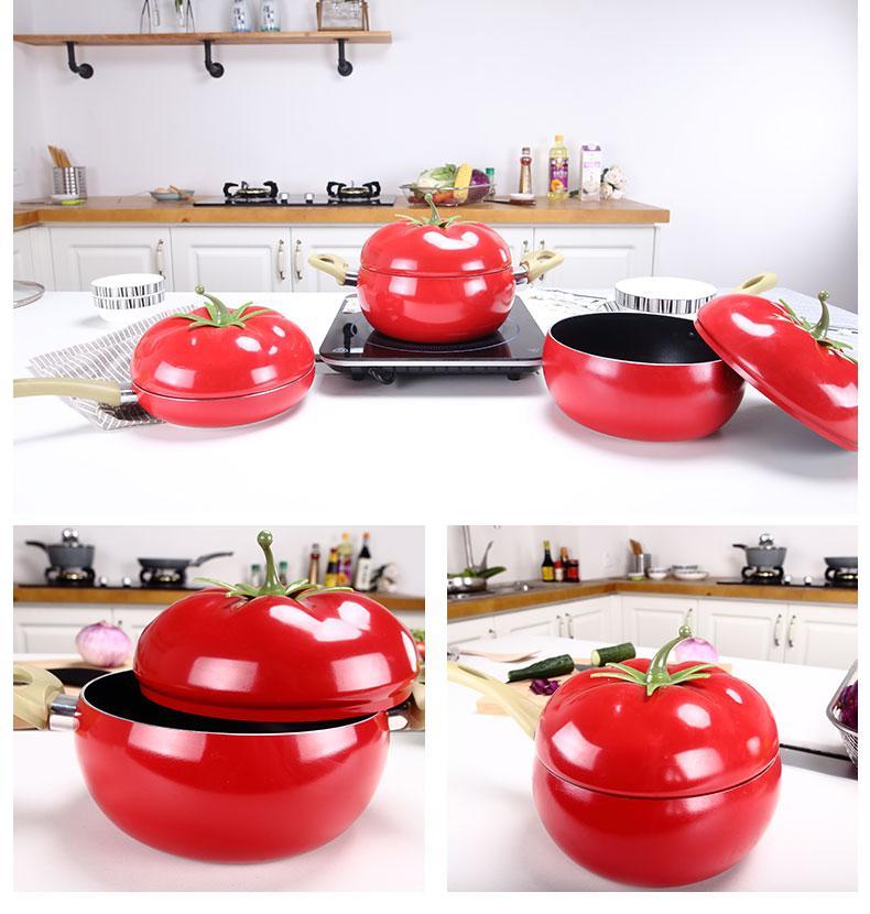 Fruit Color Ceramic Aluminum Frying Pan