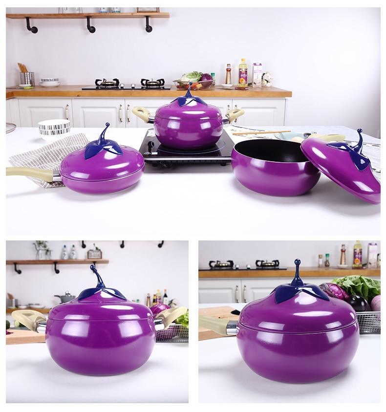 Fruit Color Ceramic Aluminum Frying Pan