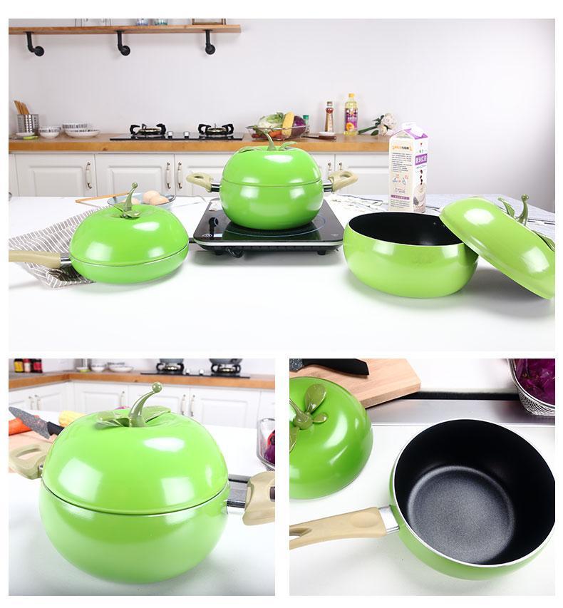 Fruit Color Ceramic Aluminum Frying Pan