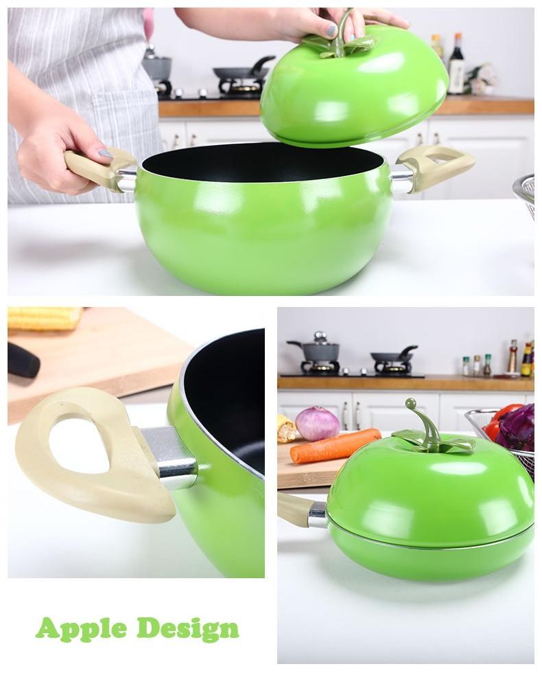 Fruit Color Ceramic Aluminum Frying Pan