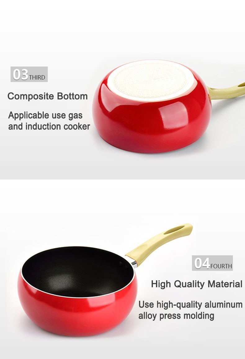 Fruit Color Ceramic Aluminum Frying Pan