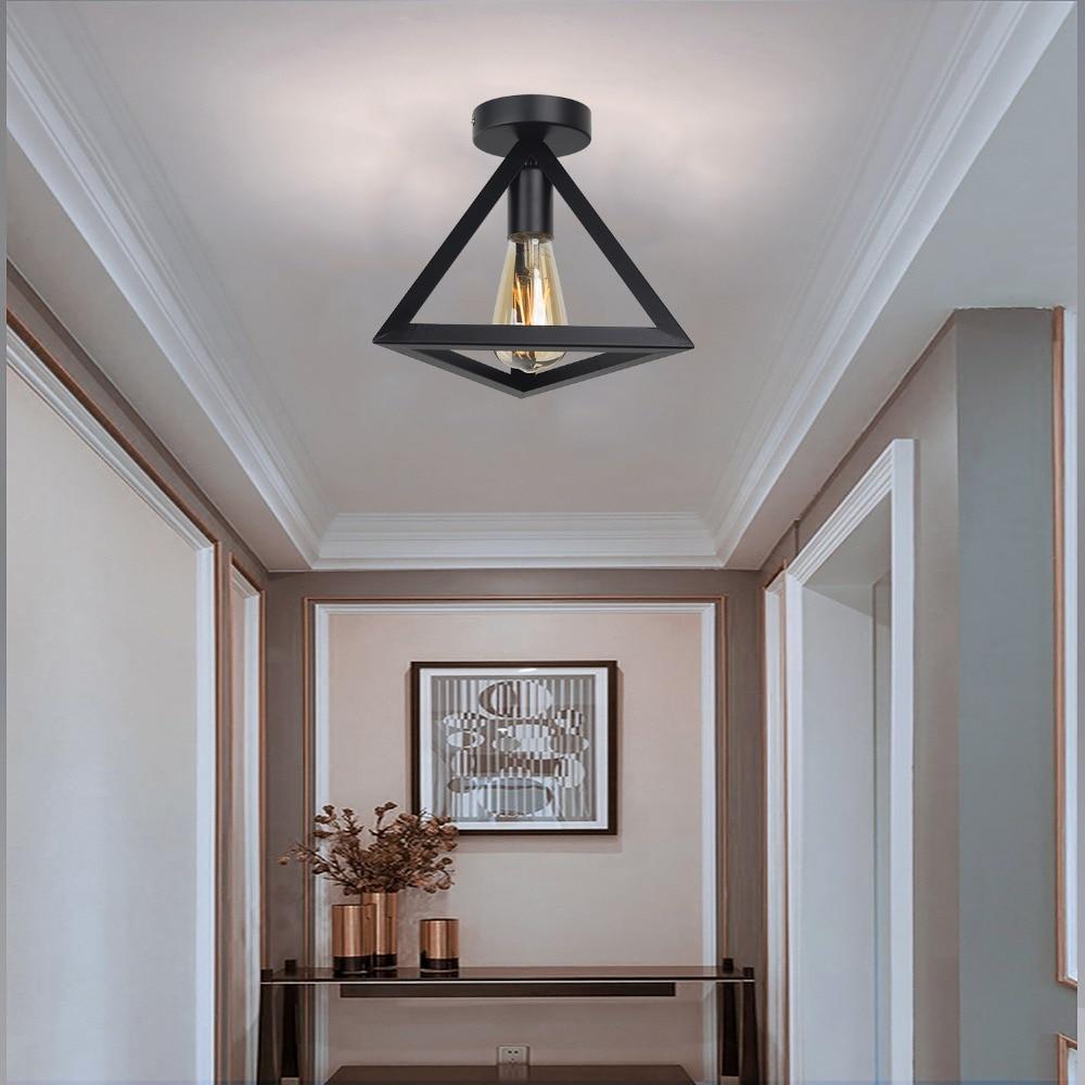 Vintage Iron Black Ceiling LED Light