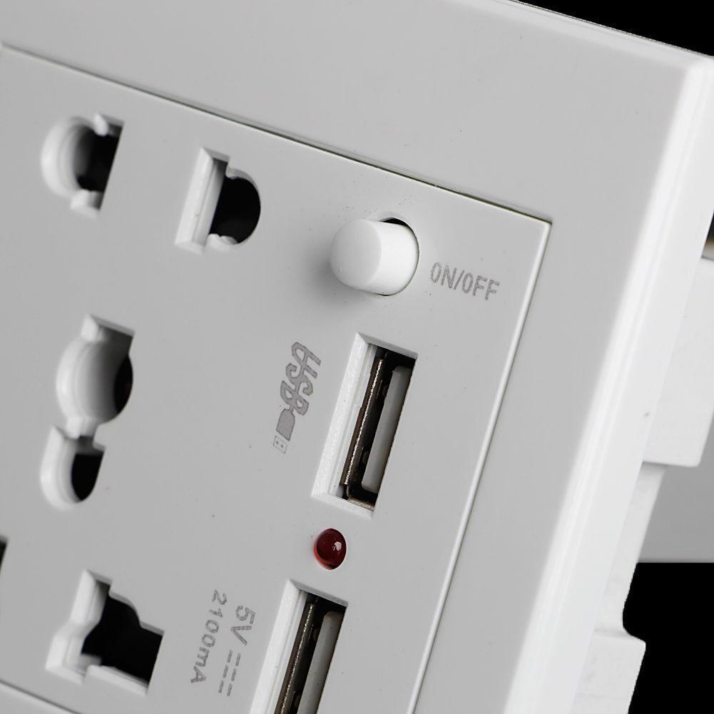 Double USB Port Power Socket