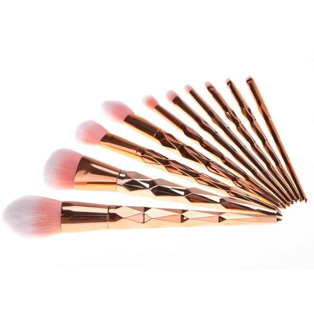 UniHorn - 10 Gold Makeup Brush Set