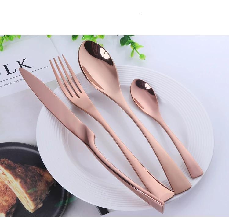 Rose Gold Silverware - 4 Piece Set