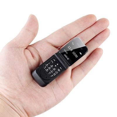 Flip Phone Bluetooth Dialer FM Magic Voice Handsfree Earphone Mini Card Phone