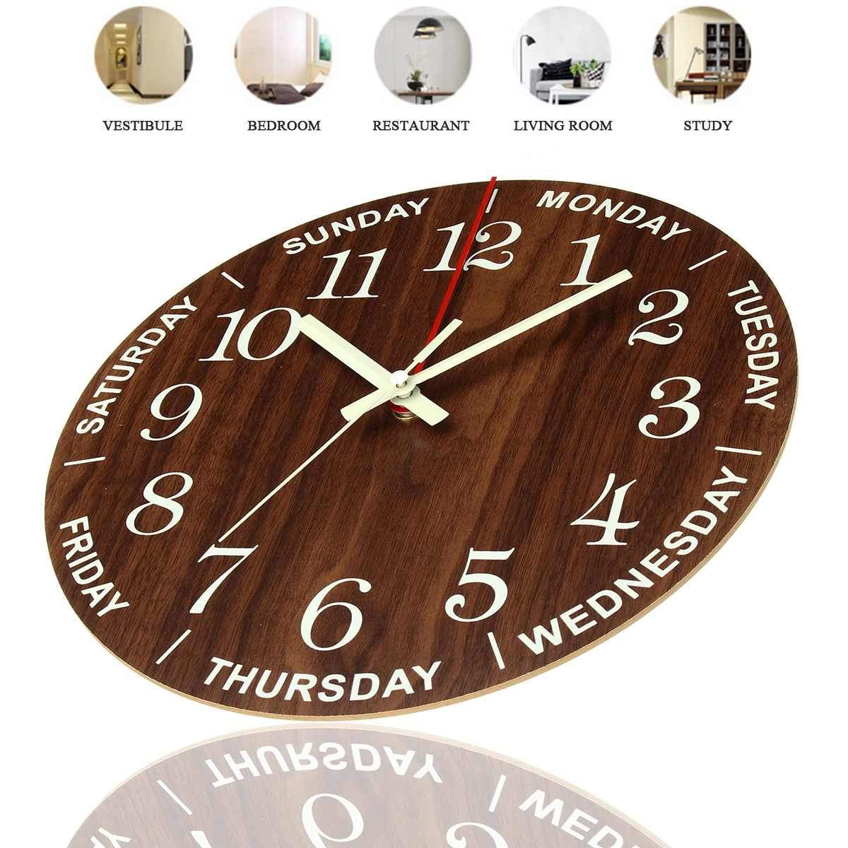 12 Inch Luminous Wall Clocks Home Decor Bedroom Decor