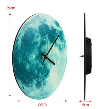 Large Wall Clock, Neptune, Pisces Sign, Rustic Boho Decor Clock, Blue Clock, Space Clock, Modern Clock, Unique clock, Steampunk Wall Clock