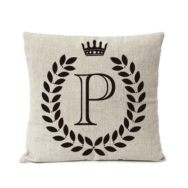 Personalized Alphabet Pillow Cover