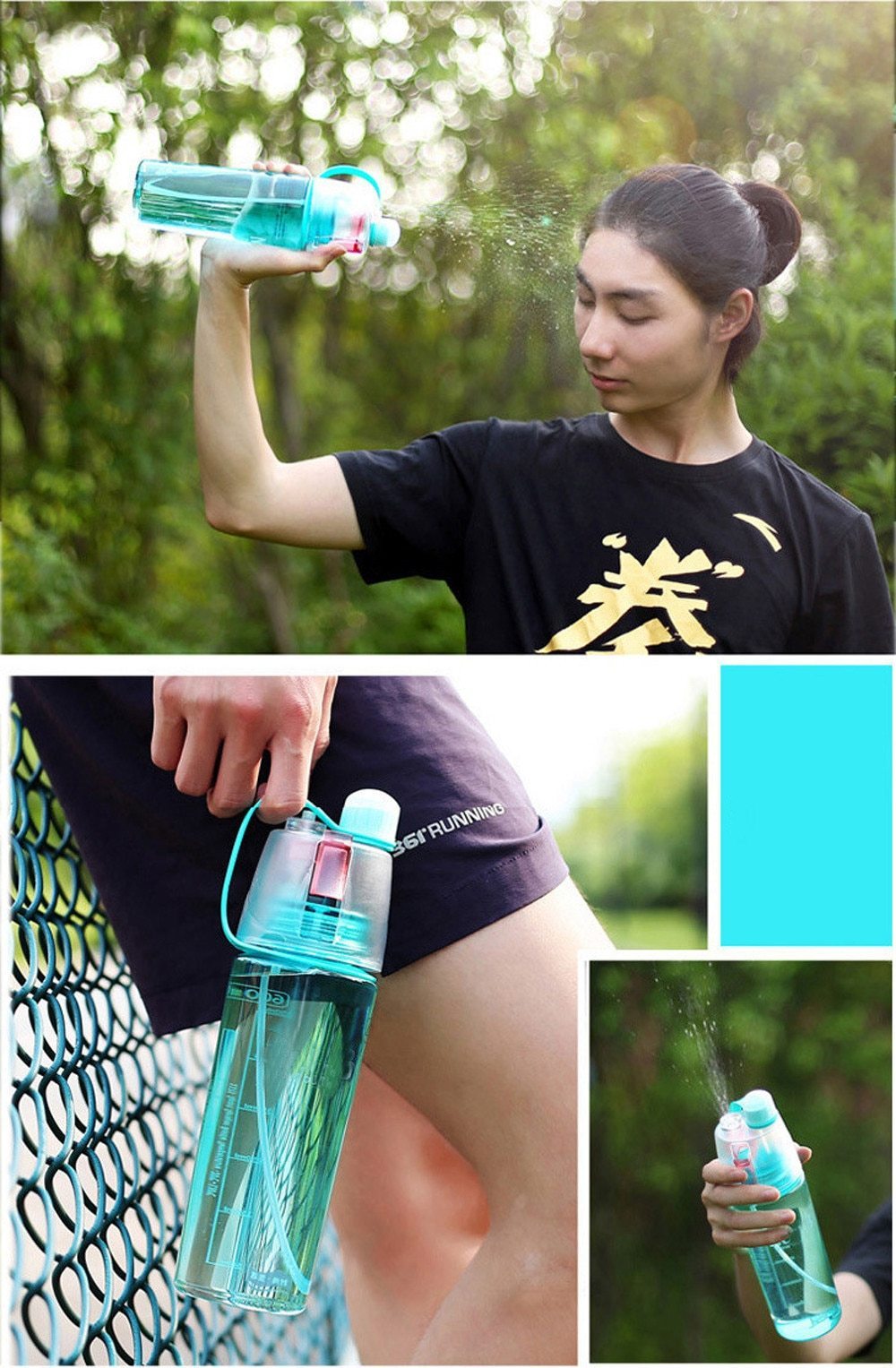 H2 Cool Misting Water Bottle