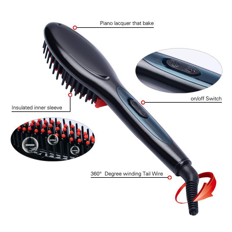 StraightBrush 2-in-1 Hair Straightening Brush