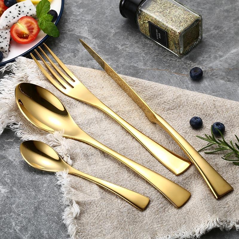 Gold Silverware - 4 Piece Set