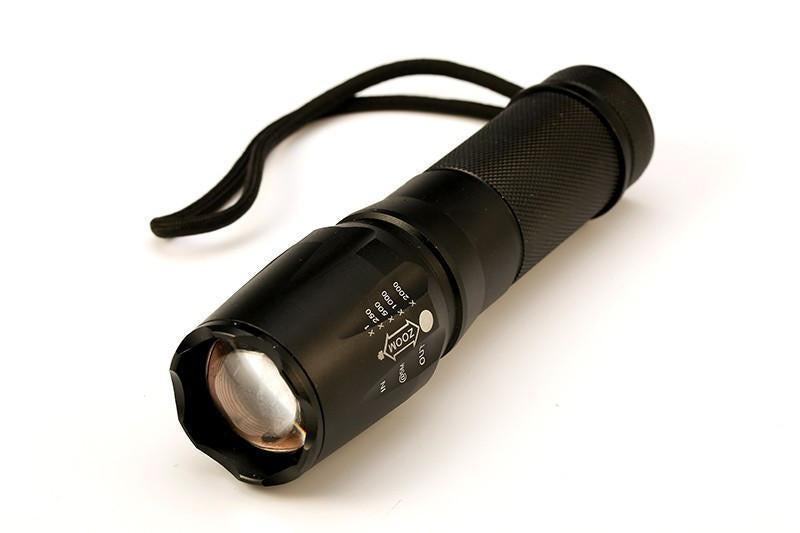 Military Grade 2000 Lumen LED Tactical Flashlight with 18650 Rechargeable Battery + Charger