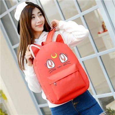 Harajuku Style Backpacks Cat Fold For Teenager Girls