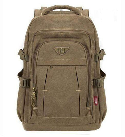 Man's Canvas Backpack Large Capacity Rucksack Shoulder Bag