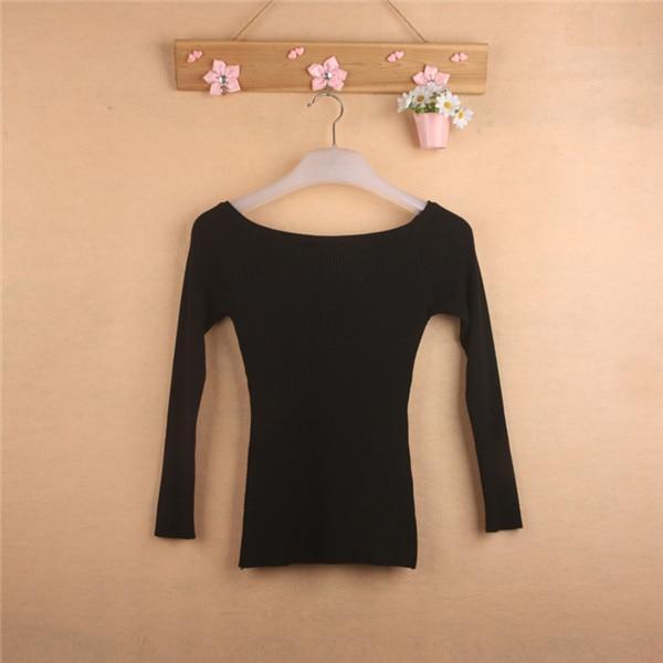 Slit Neckline Strapless Sweater