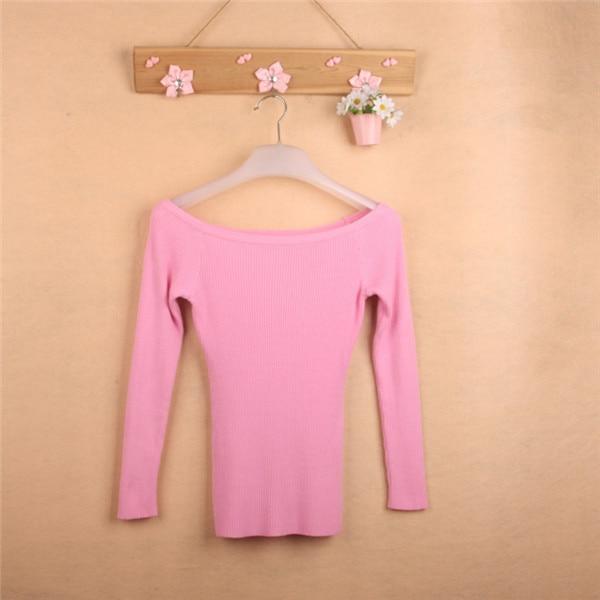 Slit Neckline Strapless Sweater