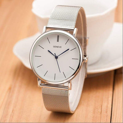 New Famous Brand Silver Casual Geneva Quartz Watches