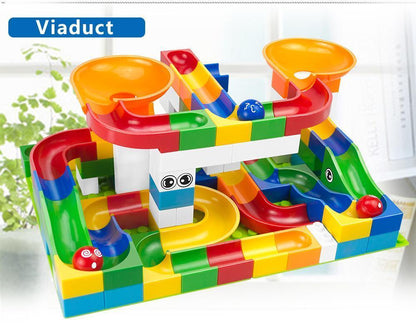 Marble Race Game - Educational Building Blocks Toy