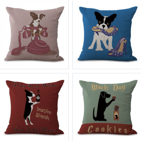 Vintage Dog Pillow Cases