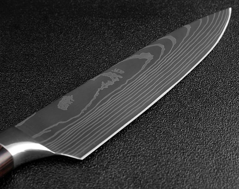 Japanese ikasu Chef Knife 8'' Nakiri Professional Steel Damascus