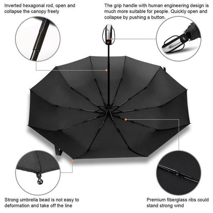 Luxury Automatic Open & close Umbrella Folding Wind water Resistant