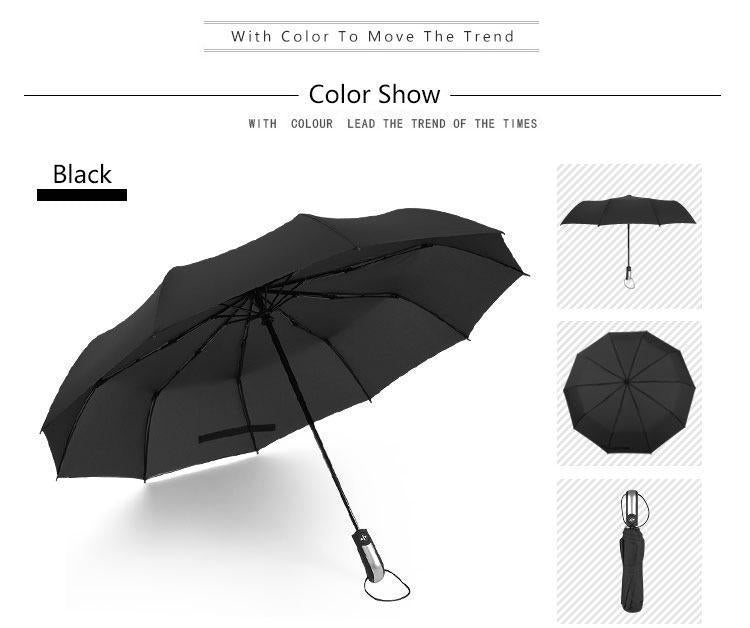 Luxury Automatic Open & close Umbrella Folding Wind water Resistant