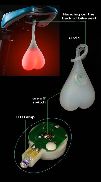 Cycling Balls for Bicycle Seat Back Egg Lamp Warning Light
