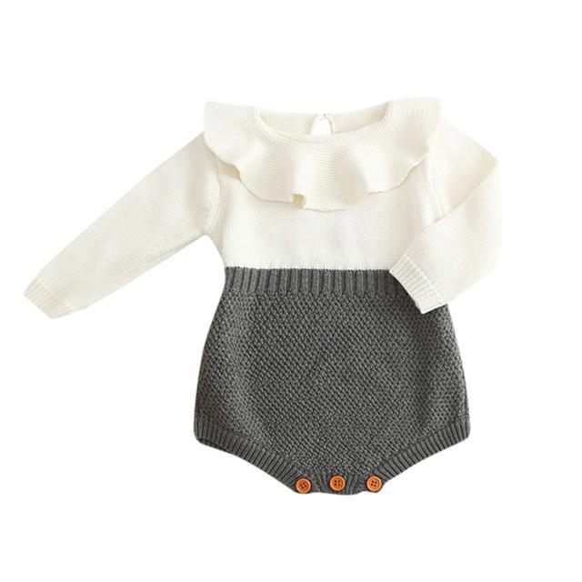 Girls Romper long sleeve Knitted Sweater