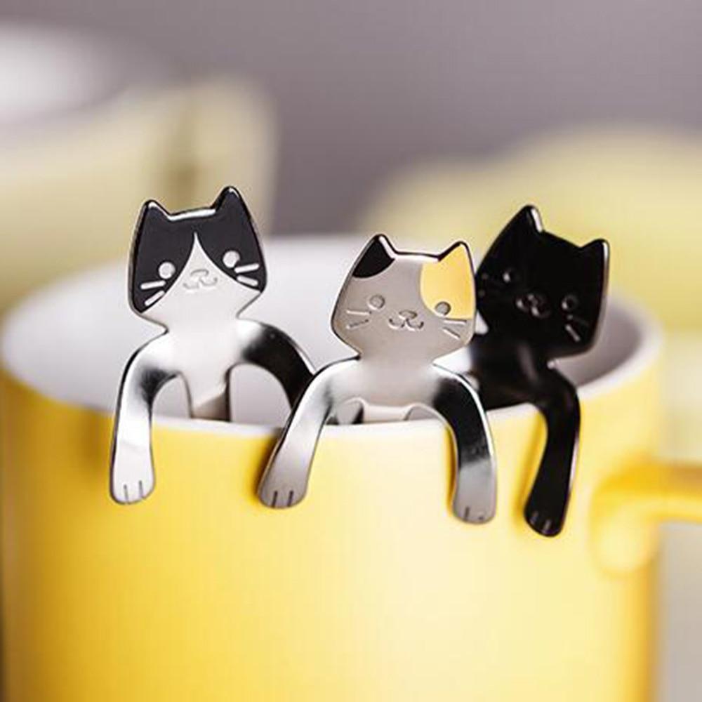 Cute Mini Cat Coffee Tea Spoon