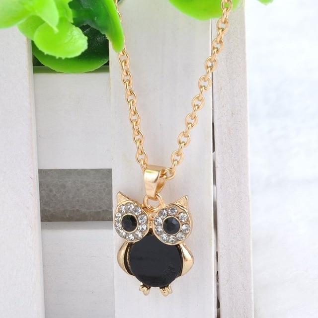 Women Sweater Owl Chain Necklace