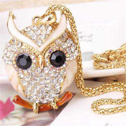 Women Sweater Owl Chain Necklace
