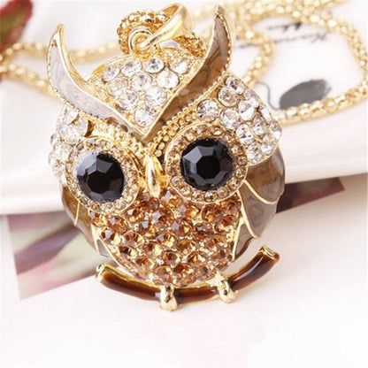 Women Sweater Owl Chain Necklace