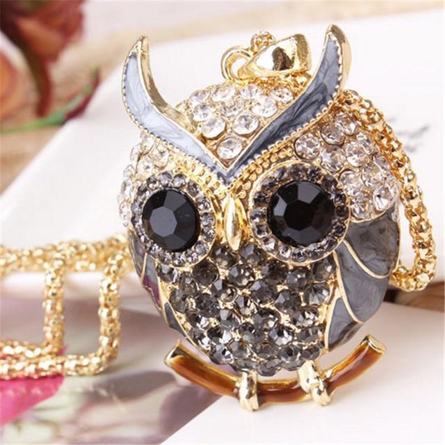 Women Sweater Owl Chain Necklace