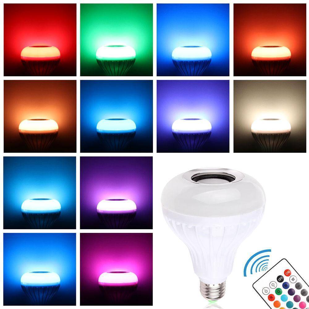 Wireless Bluetooth Music Bulb Light Loudspeaker - 12w LED Speaker Color-changing