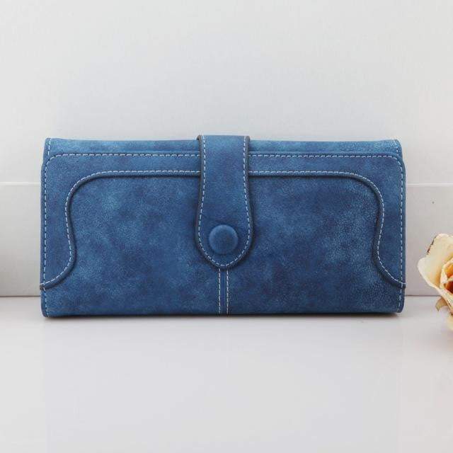 Exclusive Women Wallets New Winter Fashion Trends Pumping Frosted Multi-card Position Two Fold Wallet Lady Ms. Long Purse Card