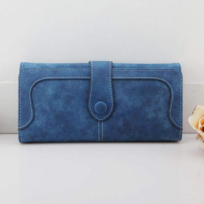Exclusive Women Wallets New Winter Fashion Trends Pumping Frosted Multi-card Position Two Fold Wallet Lady Ms. Long Purse Card
