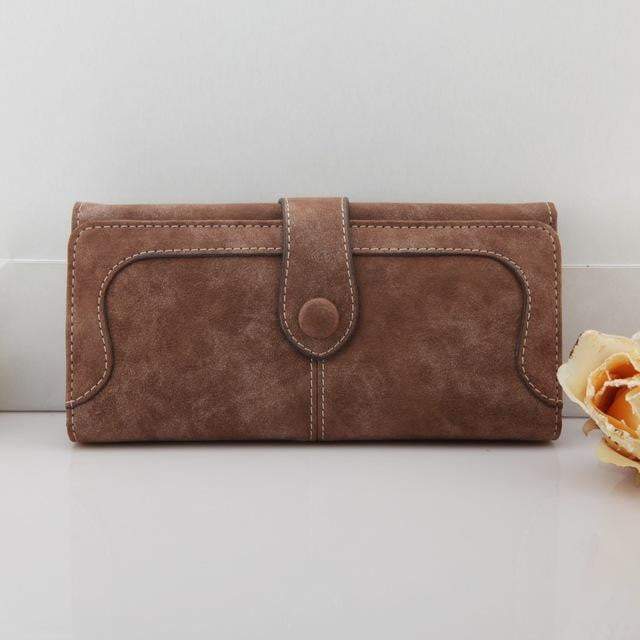 Exclusive Women Wallets New Winter Fashion Trends Pumping Frosted Multi-card Position Two Fold Wallet Lady Ms. Long Purse Card