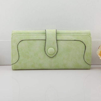 Exclusive Women Wallets New Winter Fashion Trends Pumping Frosted Multi-card Position Two Fold Wallet Lady Ms. Long Purse Card