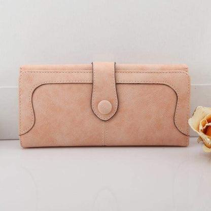 Exclusive Women Wallets New Winter Fashion Trends Pumping Frosted Multi-card Position Two Fold Wallet Lady Ms. Long Purse Card
